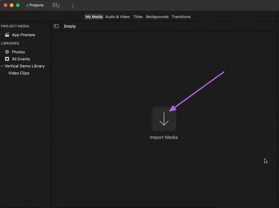 import video imovie
