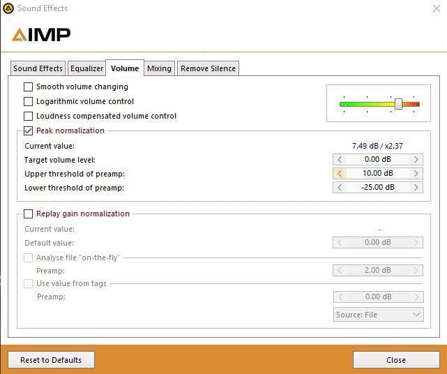 aimp audio normalizer