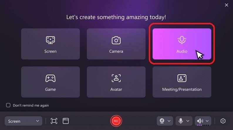 voice recording with democreator