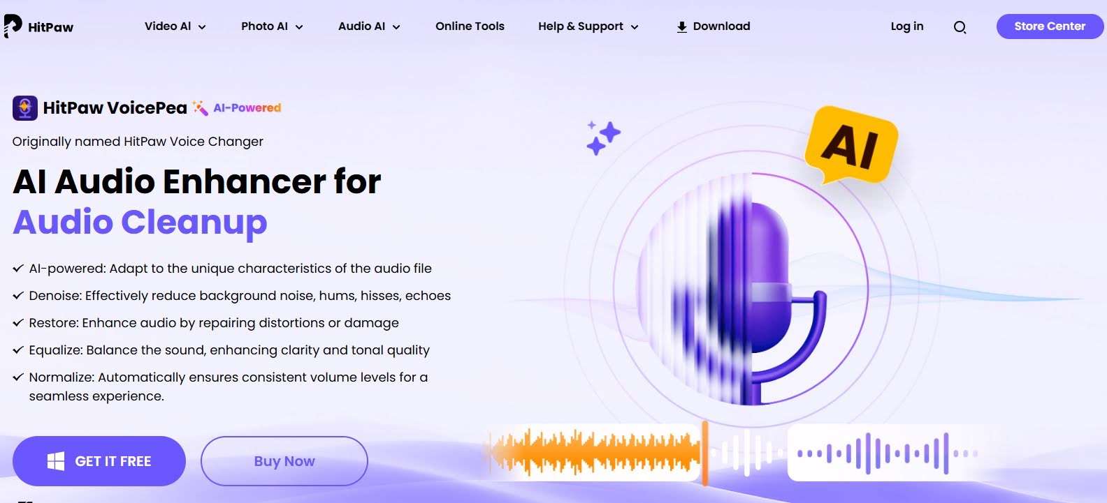 normalize audio using hitpaw