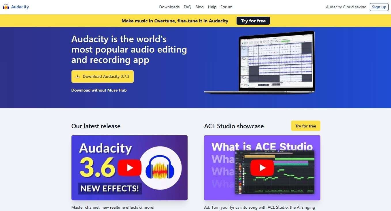 voice recording using audacity
