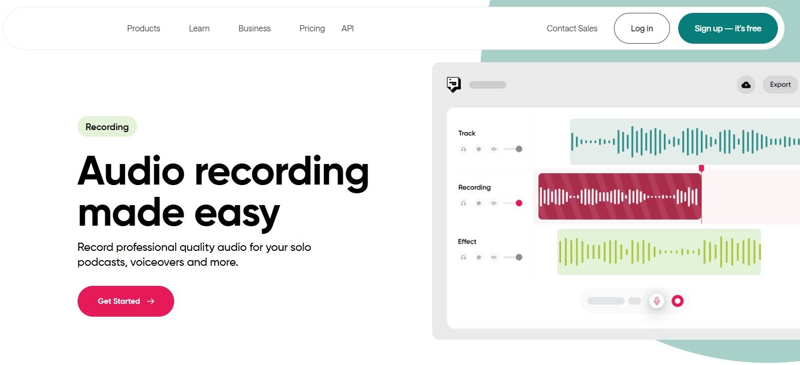 audio recording using podcastle