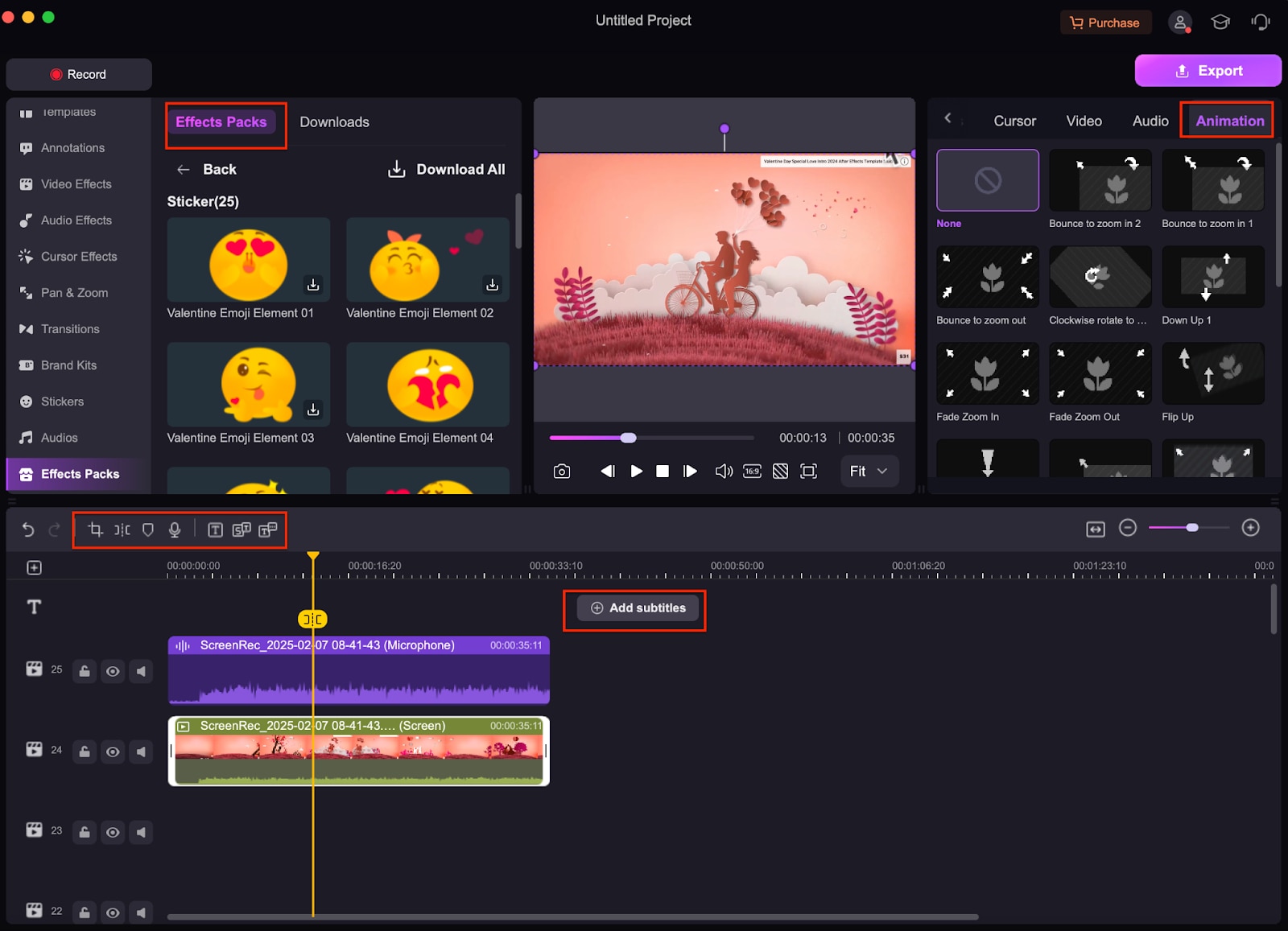 democreator valentine day customize setting