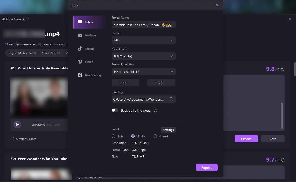 AI Clip Generator