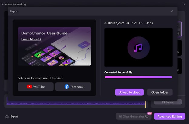 Record Audio - step9