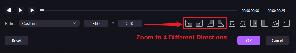 zoom in mode