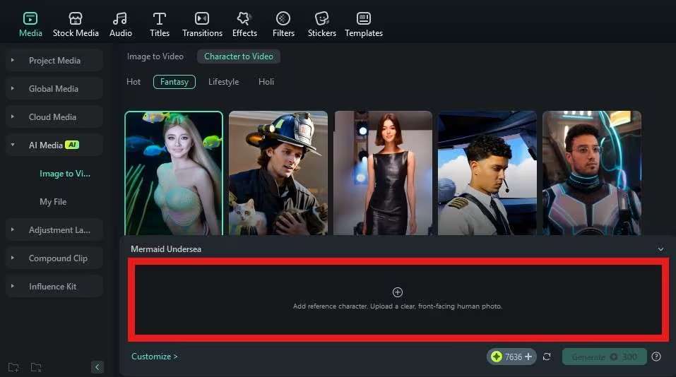 load an image into filmora