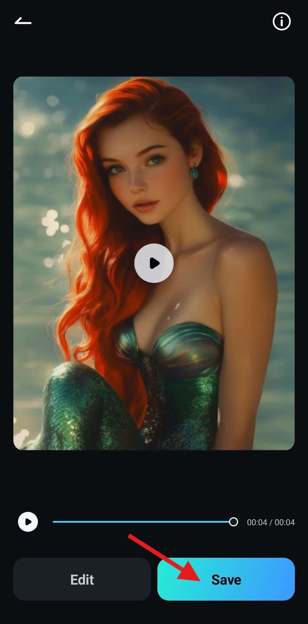 save a mermaid video on your device