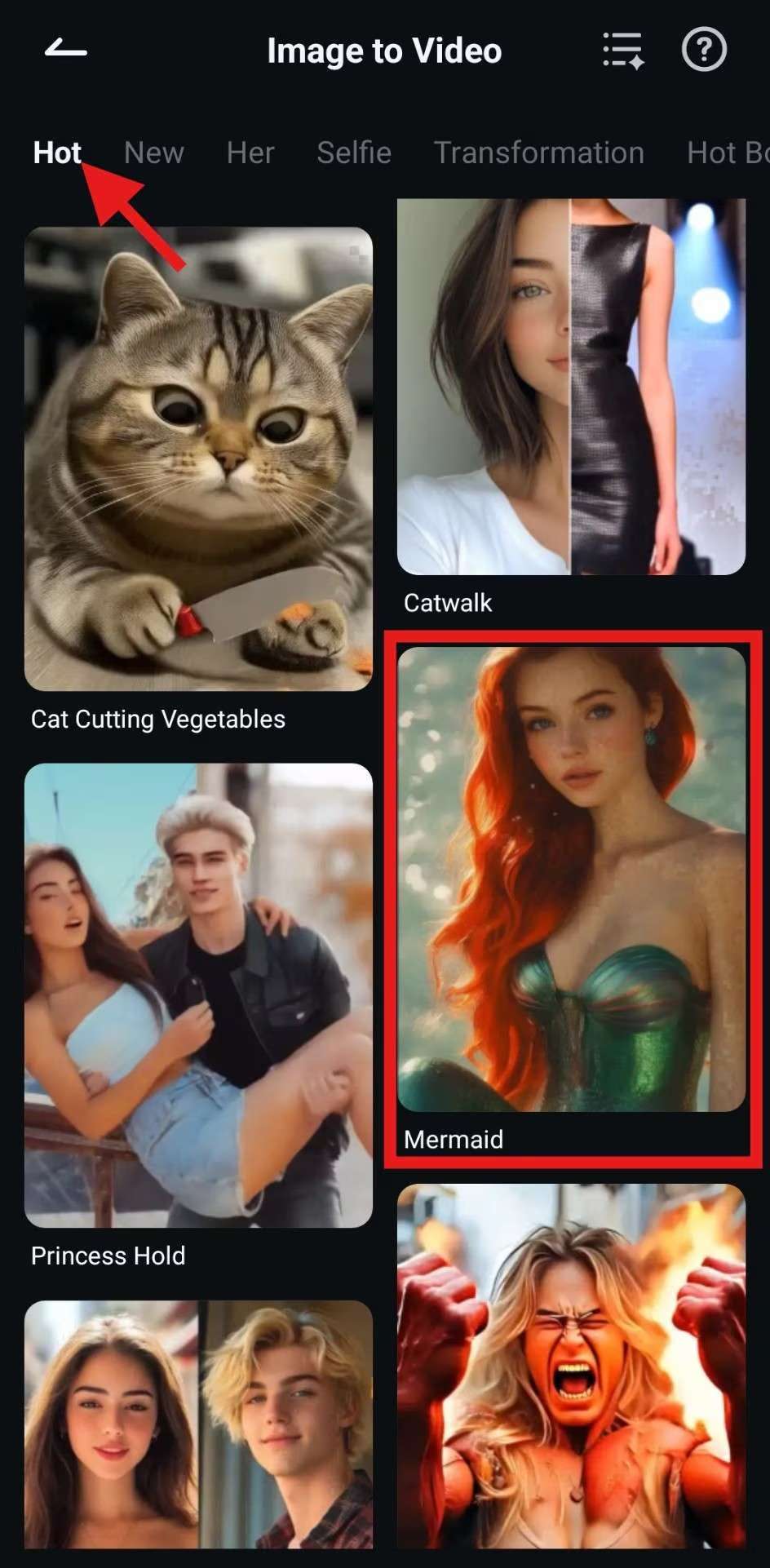 choose a mermaid video template