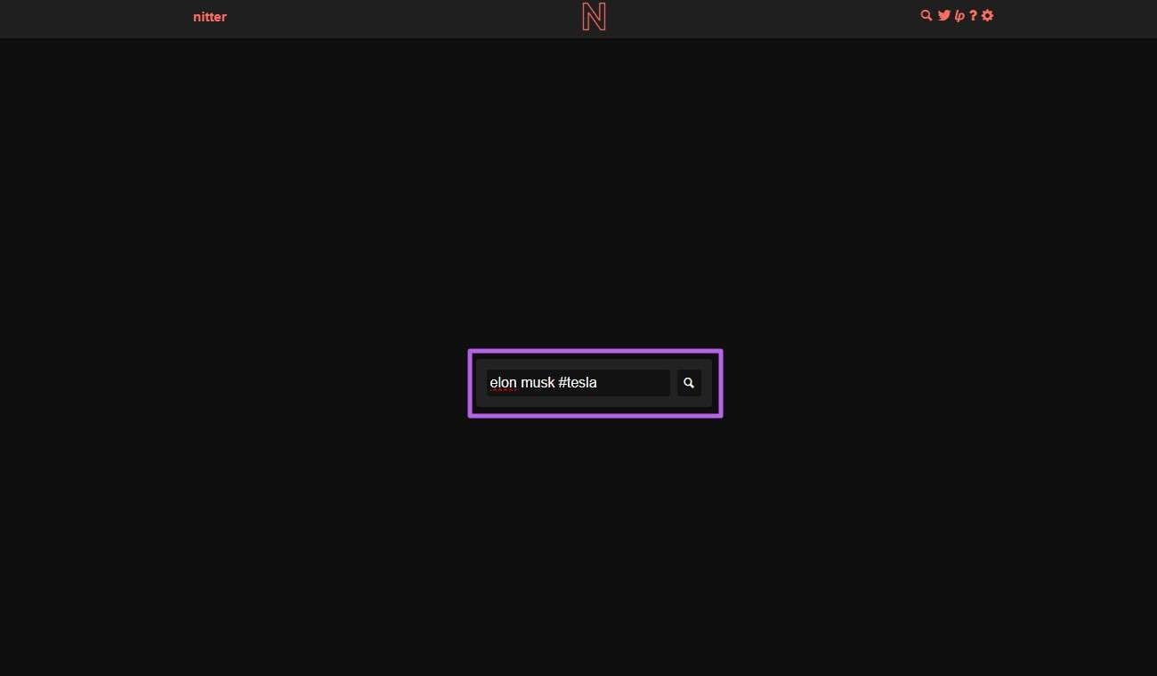 use nitter to search tweet