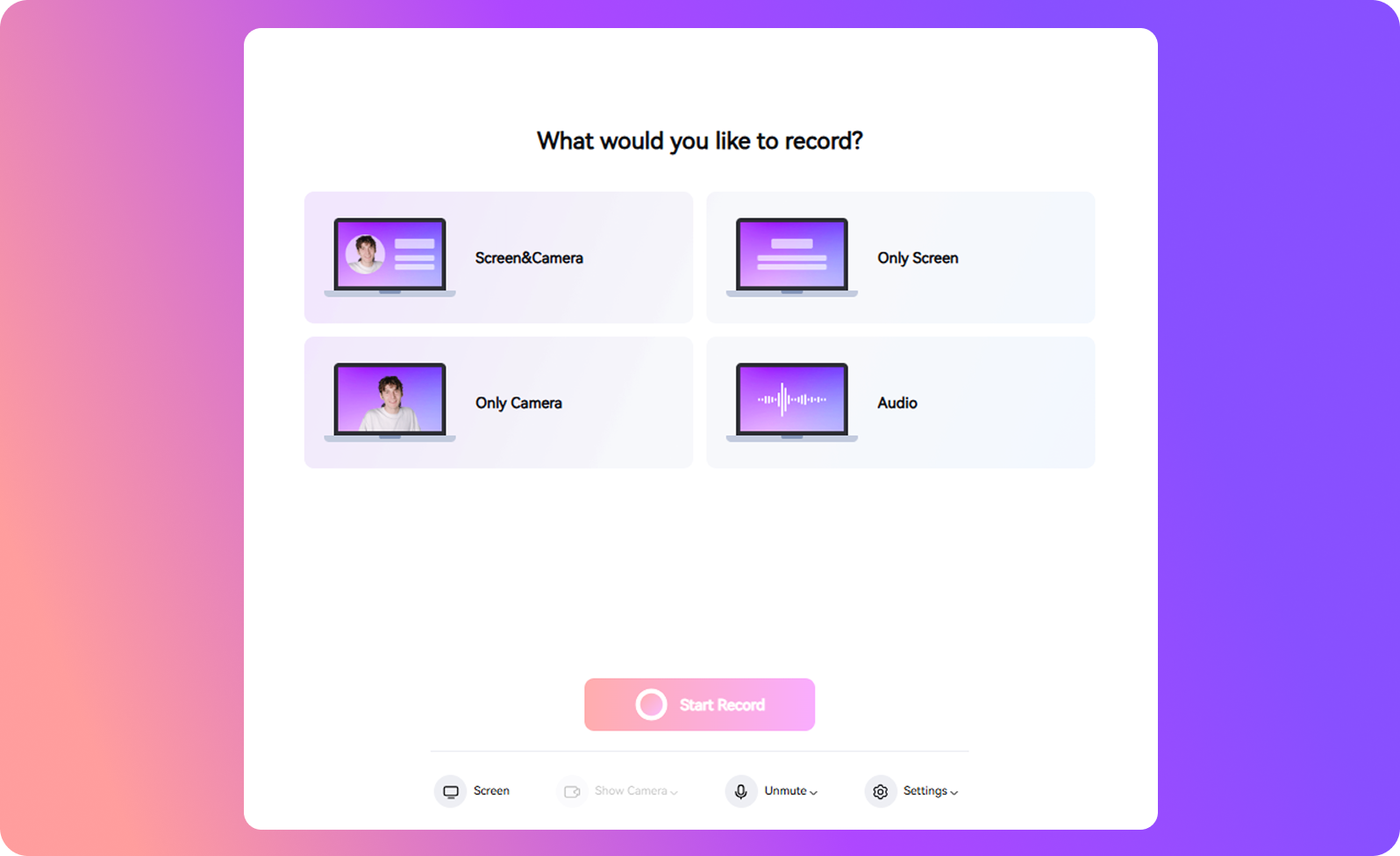 choose record mode