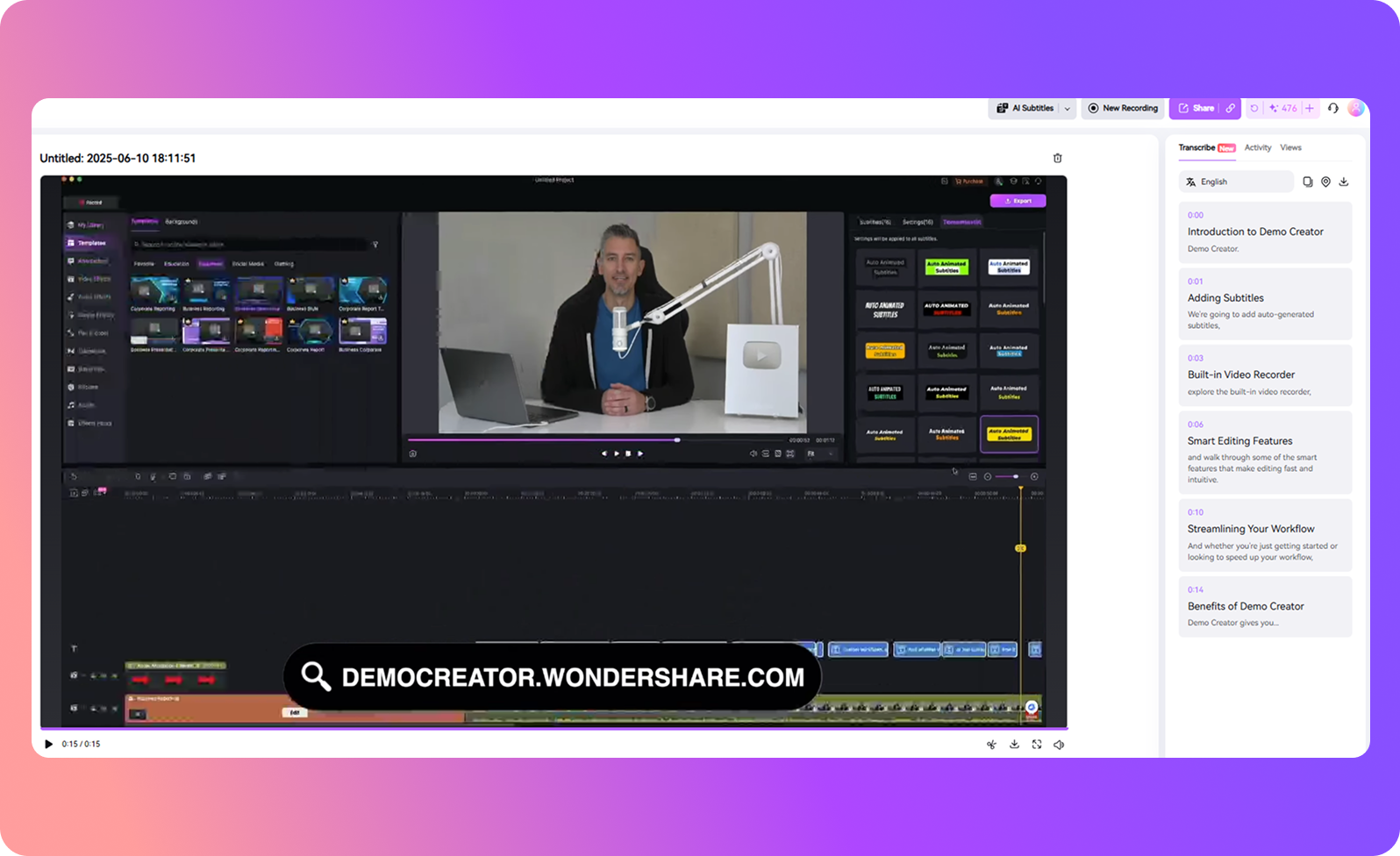 transcribe video