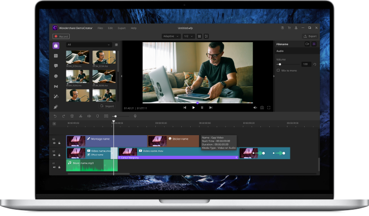 video editor main interface