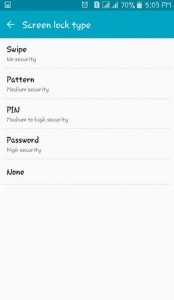 setup android pattern lock screen- provide the respective pattern