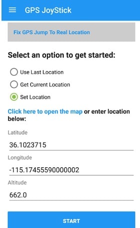 Joystick GPS Introducir coordenadas