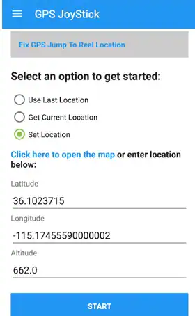 Joystick GPS Inserisci coordinate