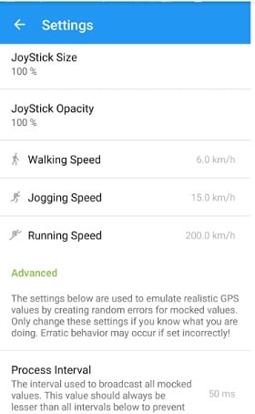 GPS Joystick Set Speed