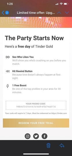 Tinder Gold kostenlose Testversion