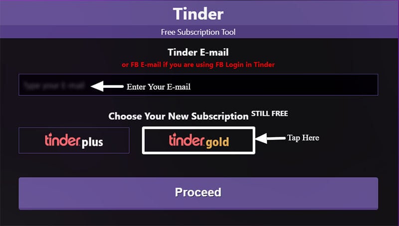 Tinder Subscription Generator