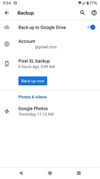 Automatische Sicherung auf Google Drive