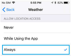 Weather app ios 7