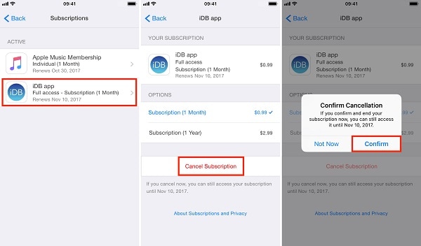 where to find subscriptions on iphone