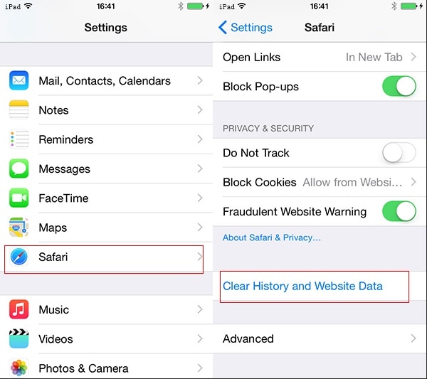 borrar datos de safari en iphone