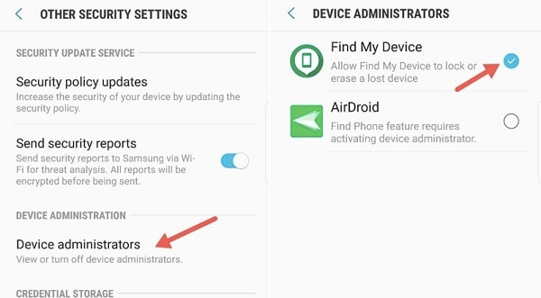 disable find my device