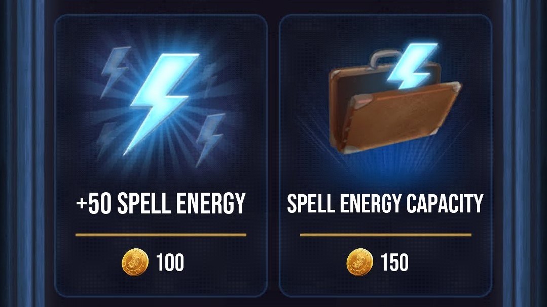 Spell energy amount and capacity