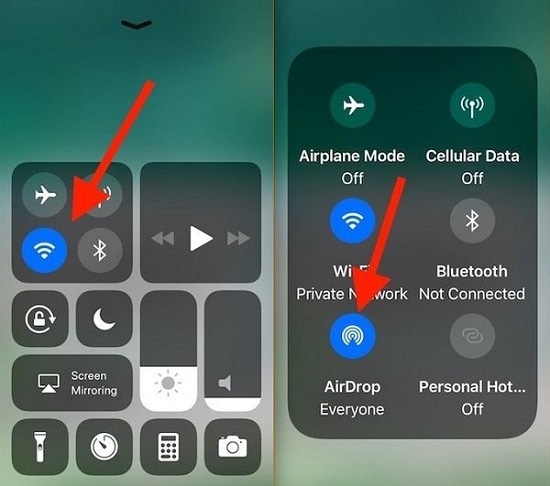 activar airdrop en el iphone