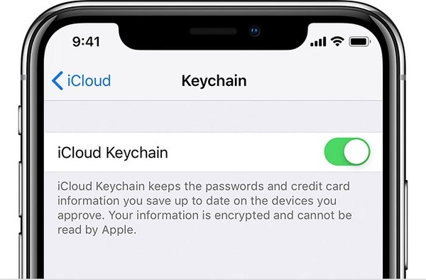 nuovo portachiavi icloud per iphone