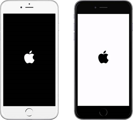 iphone hängt mit appel-logo
