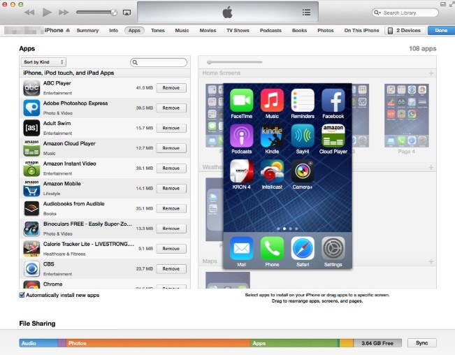 manage apps in iphone