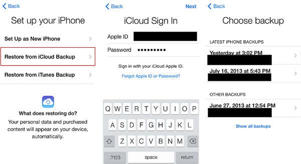 استرجاع نسخة iCloud الاحتياطية