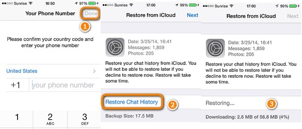 iPhone Recupera backup WhatsApp