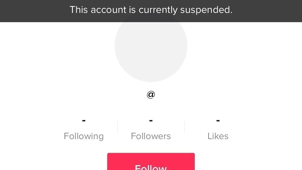 blocco temporaneo di tiktok