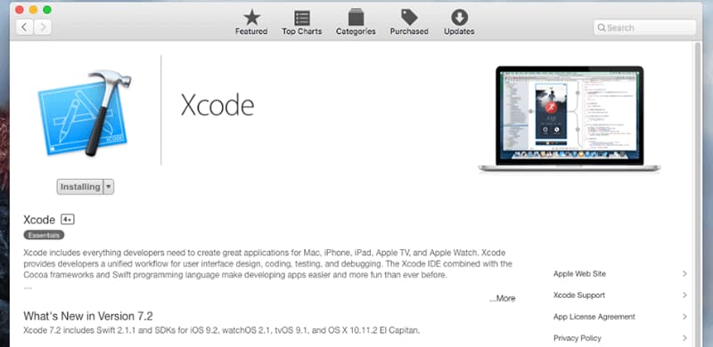 Xcode installieren