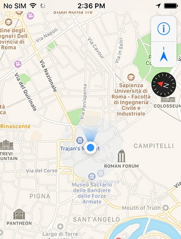 check virtual location in iPhone