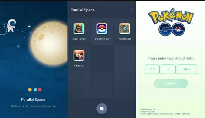 pokemon go parallel space