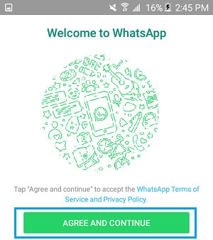 whatsapp aceptar acuerdo y continuar