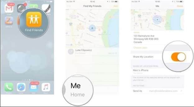 How to use Find my friends app 3