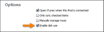 Transfer Music from iPod to iPad with Manual Way - step 1