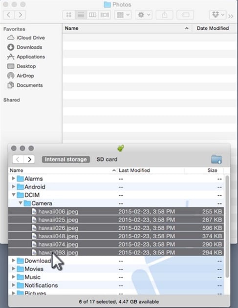 Comment transférer des fichiers de sony à mac-sélectionner les photos et vidéos - Étape 4