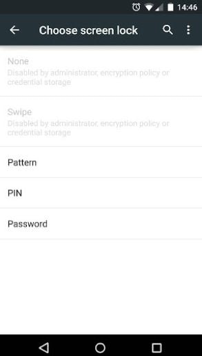 enable or disable screen lock PIN-Go to Screen Lock