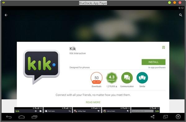 step 3 to login Kik messenger online