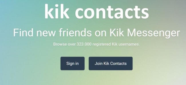 find Kik usernames by Kik Contacts