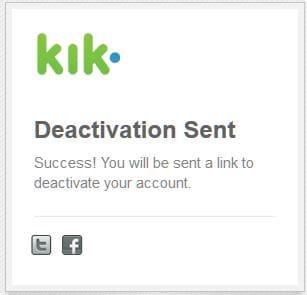 step 5 to deactivate Kik
