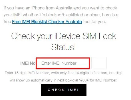 free online iPhone IMEI Checkers