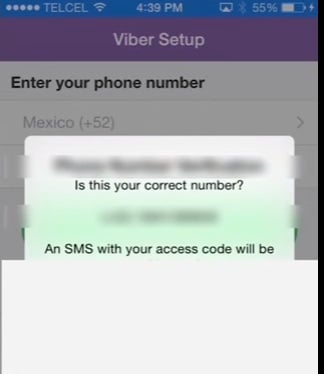 step 7 to change Viber number on iPhone