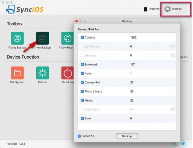 Deel 4: iPhone Backup Software - SynciOS